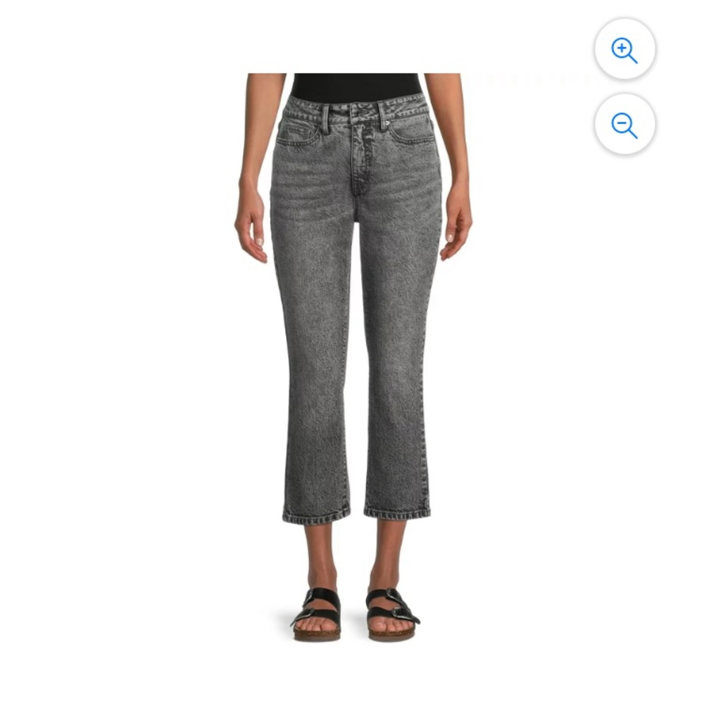 Time & Tru Women’s Straight Crop jeans High Rise stretch 14